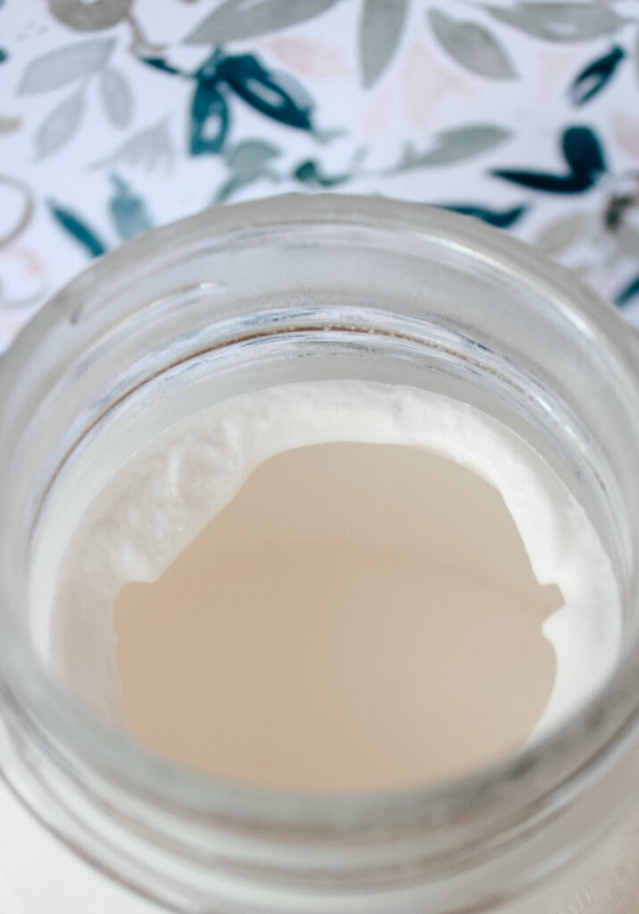 whipped cream in a mason jar
