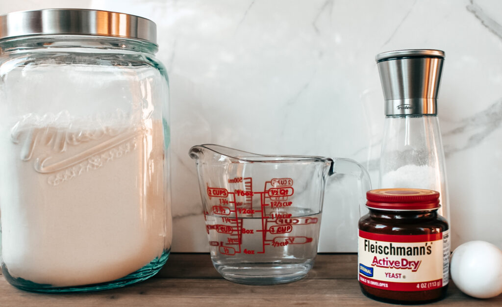 Simple Ingredients for Making Bread Dough